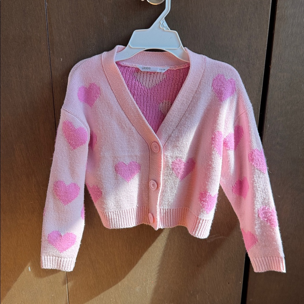 Pink Heart Cardigan
